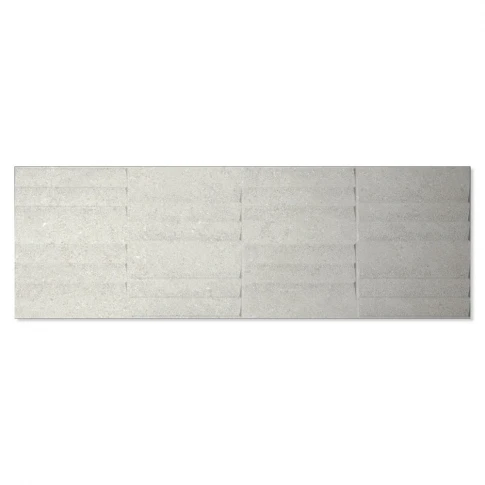 Dekor Kakel Berryroad Wall Ljusgrå Matt-Relief   30x90 cm